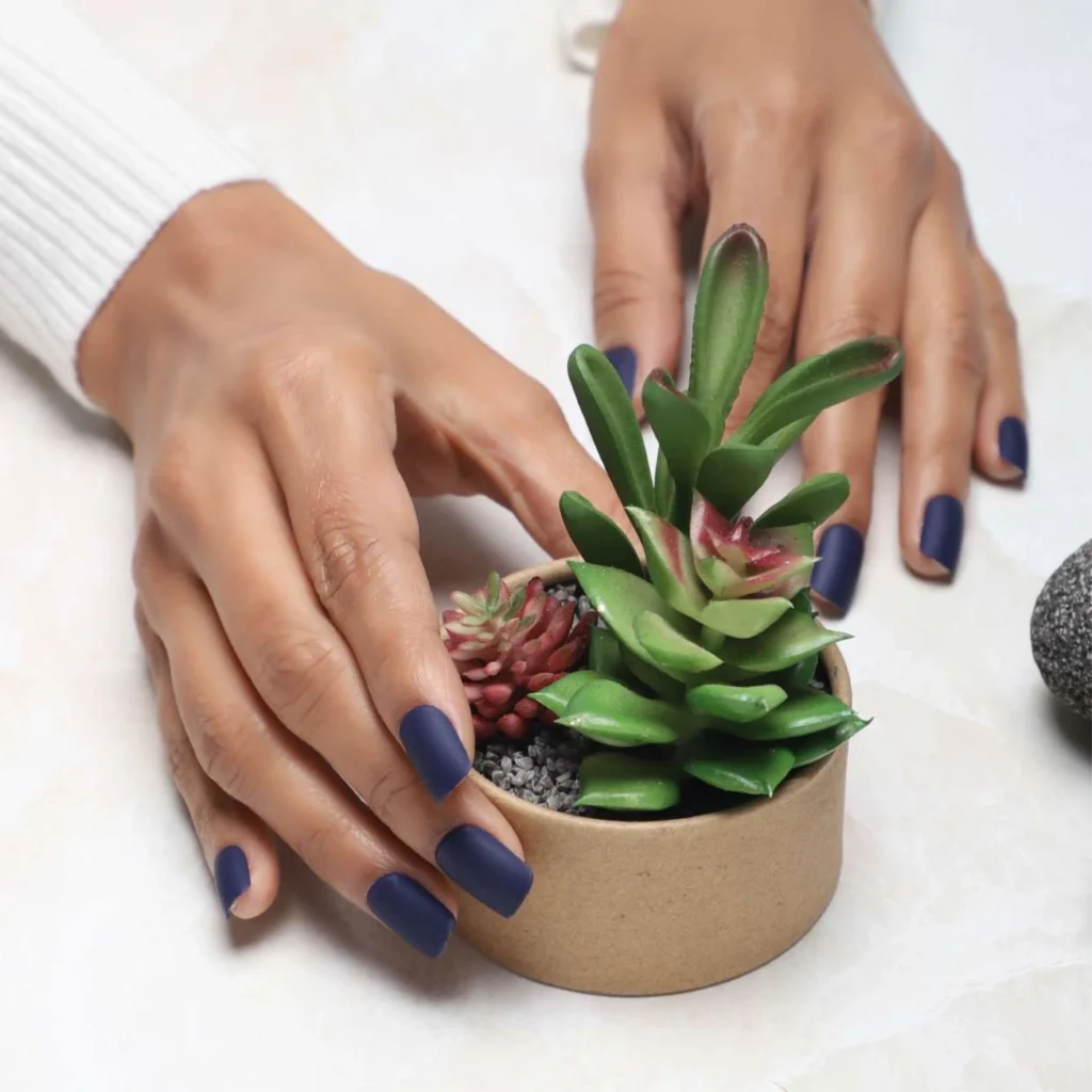Matte Blue Nails By Pinkbaby