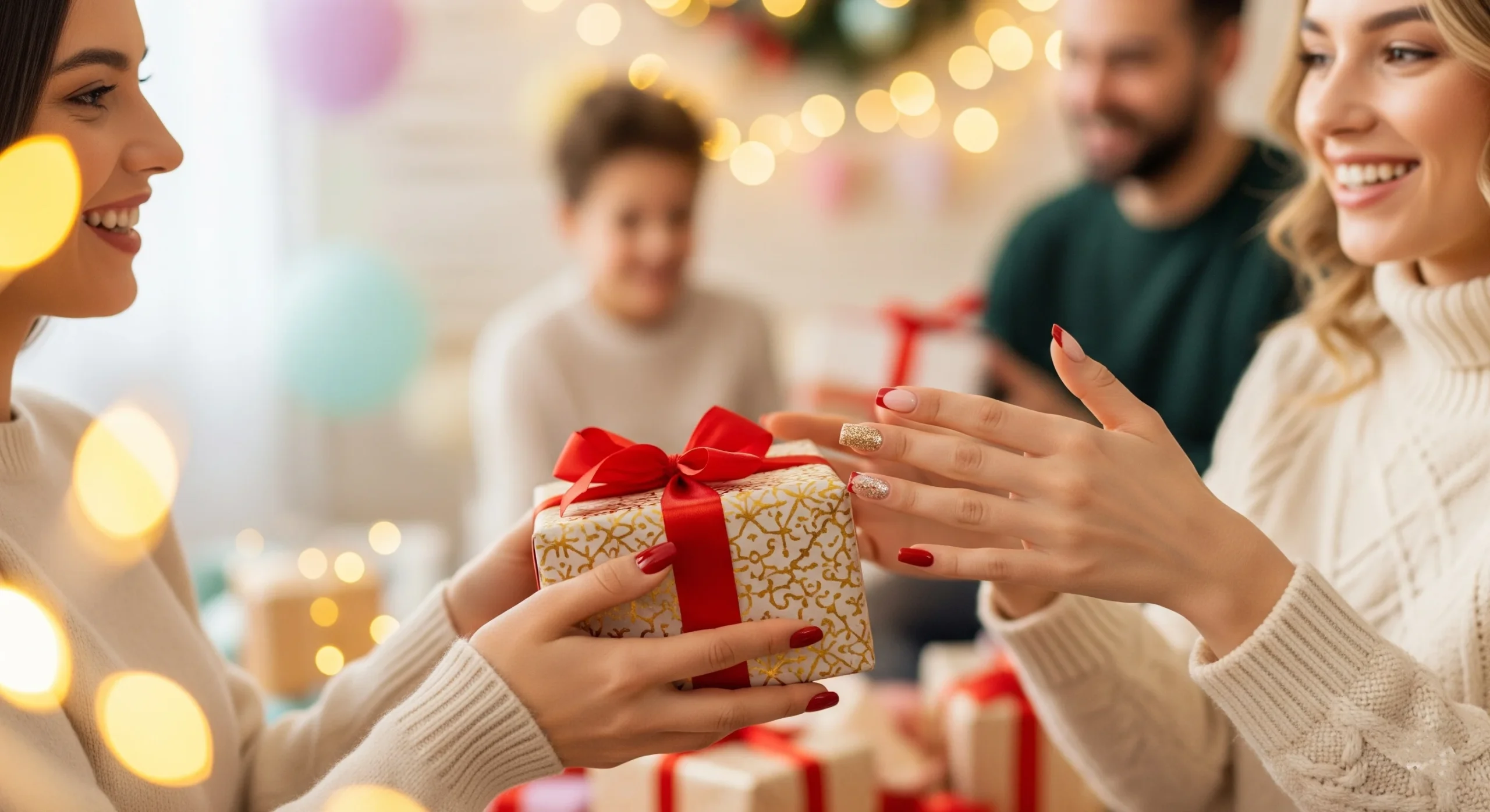 festive press-on nails