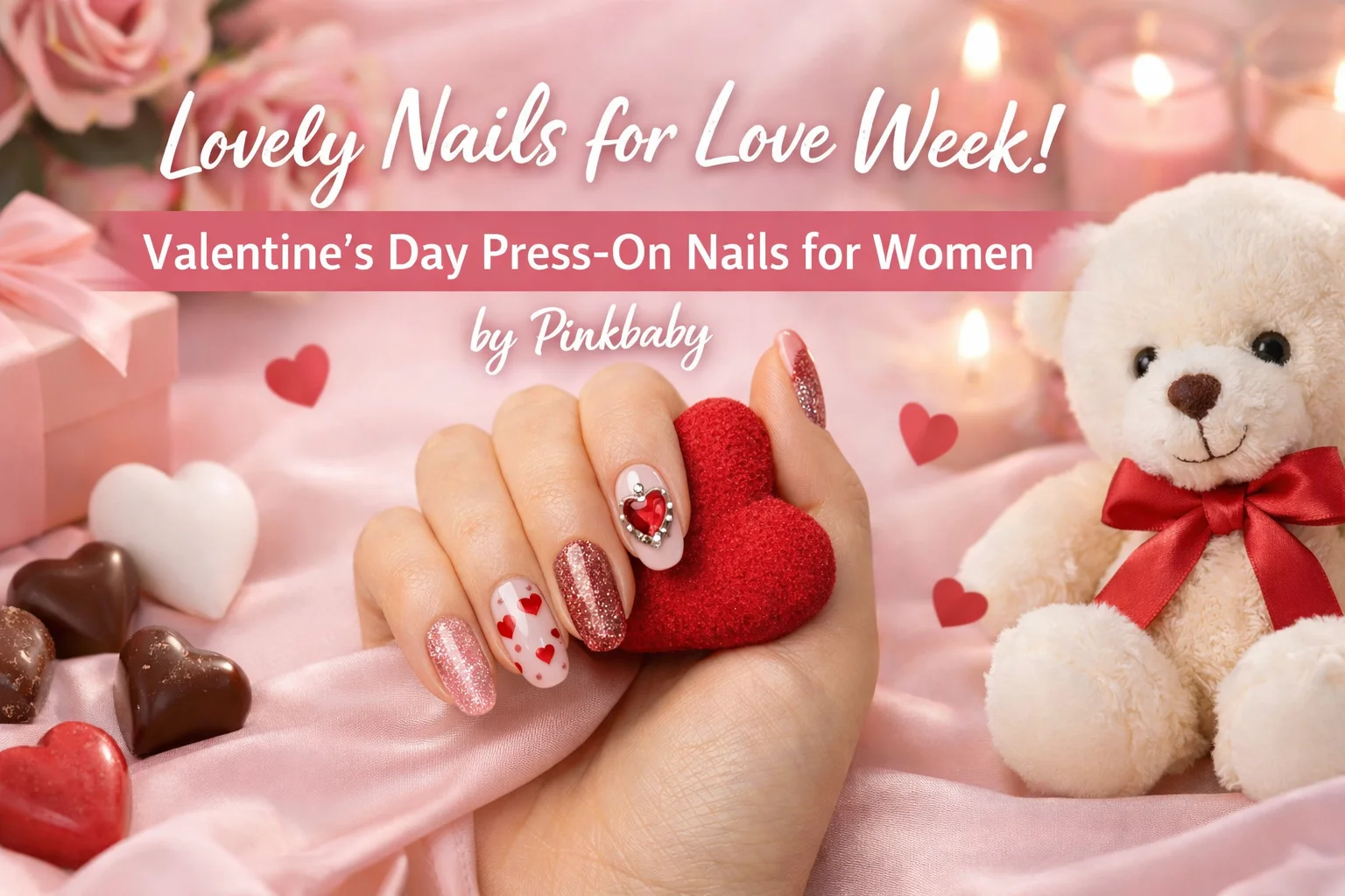 February nail designs for Love Week