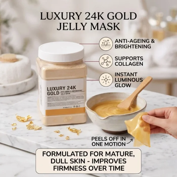Luxury 24K Gold Jelly Mask(650g) for Antioxidant, Anti-Aging & Firm Skin