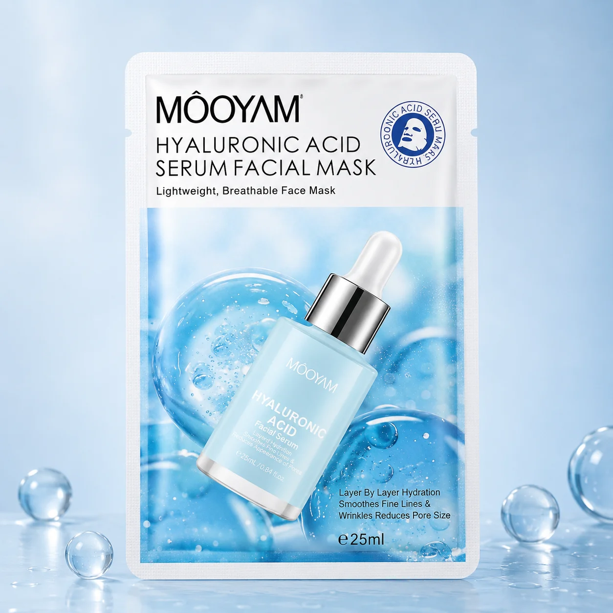 KOREAN HYALURONIC ACID SERUM FACIAL SHEET MASK